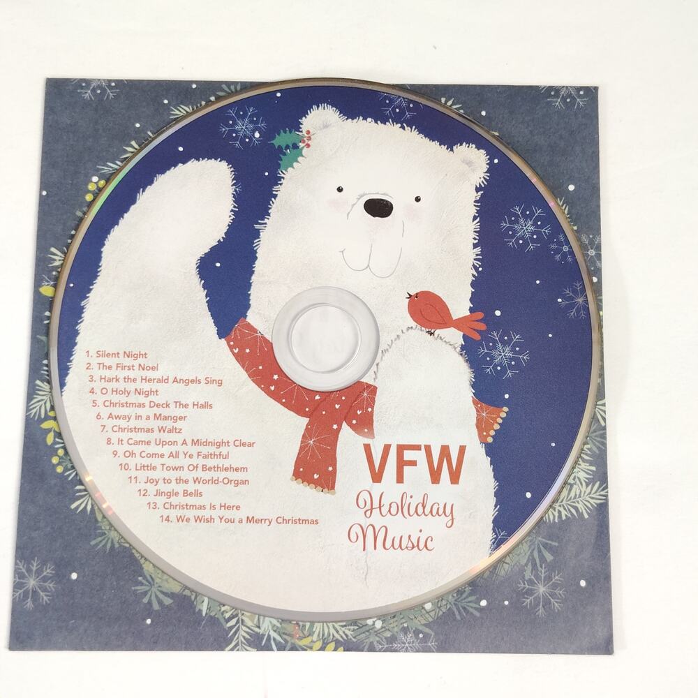 VFW “Holiday Music” CD Polar Bear Edition 14‑Track Christmas Donor Premium
